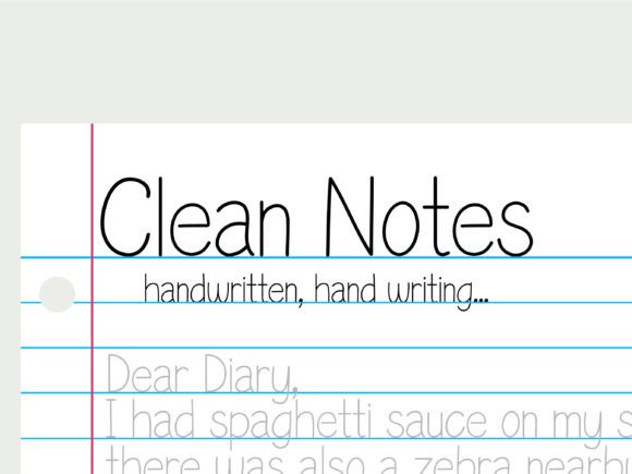 Clean Notes: A Handwritten Font Designed for Clarity