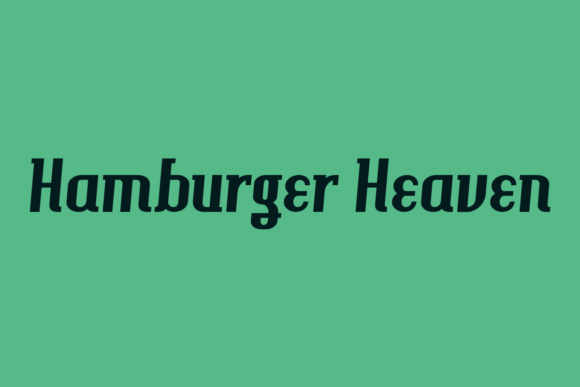 Hamburger Heaven: A Vintage Serif Font That Brings Retro Charm to Modern Design