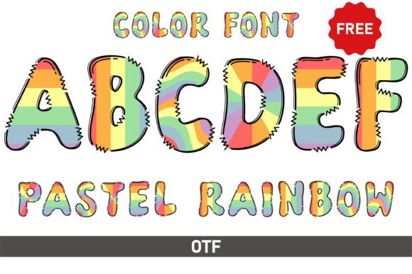 Pastel Rainbow: A Soft and Colorful Font for Creative Designs