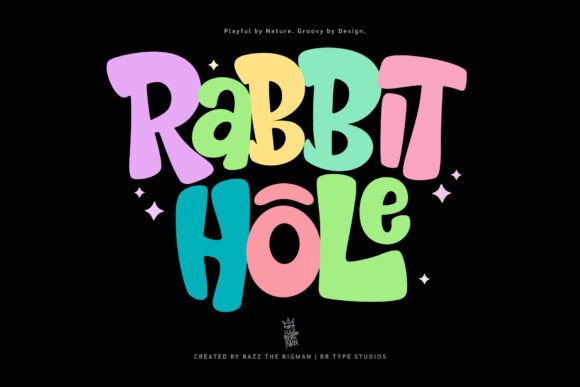 Rabbit Hole: A Bold Display Font with Retro Charm