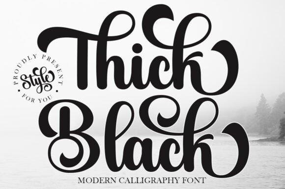The Thick Black Font: Soft Elegance for Refined Design Projects