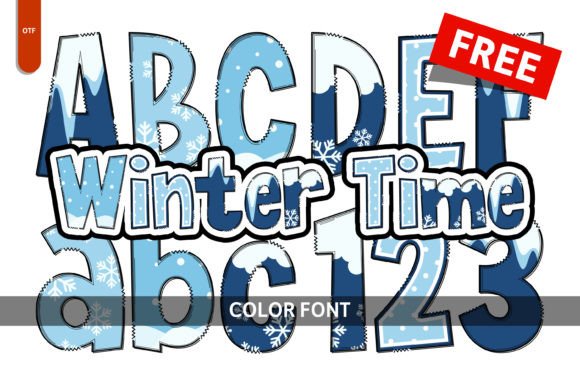 Winter Time: A Whimsical Color Font for Playful and Artistic Design Projects