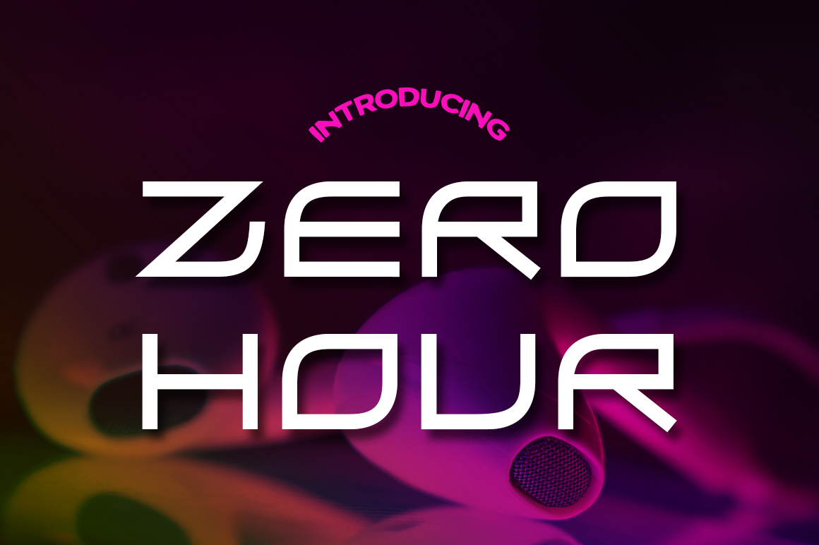 Zero Hour: A 90s Inspired Digital Font for Bold Displays